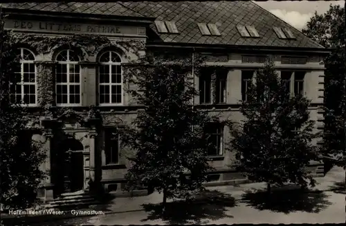 Ak Holzminden an der Weser, Gymnasium, Eingang