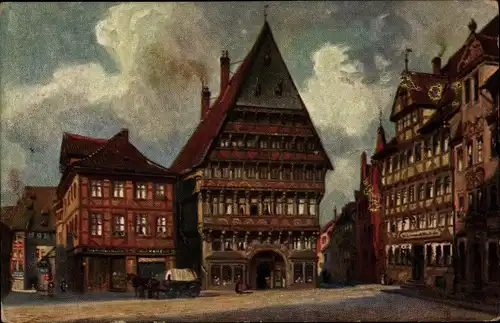 Ak Hildesheim in Niedersachsen, Knochenhaueramtshaus