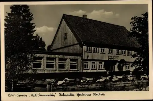 Ak Hahnenklee Bockswiese Goslar im Harz, Pension Café Sonnenschein