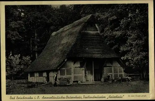 Ak Bad Zwischenahn in Oldenburg, Ammerländischers Bauernhaus, Freilandmuseum Heuerhaus