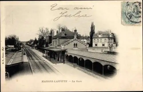 Ak Maisons Laffitte Yvelines, La Gare