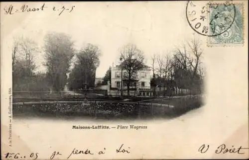 Ak Maisons Laffitte Yvelines, Place Wagram