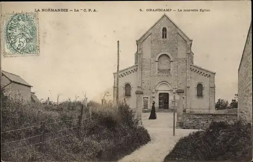 Ak Grandcamp Calvados, La nouvelle Eglise