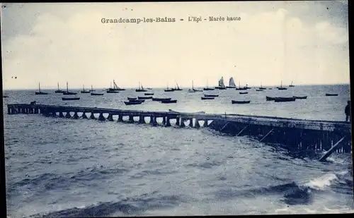 Ak Grandcamp les Bains Calvados, L'Epi, Maree haute