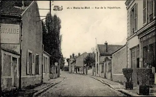 Ak Bois le Roi Seine et Marne, Rue de la Republique