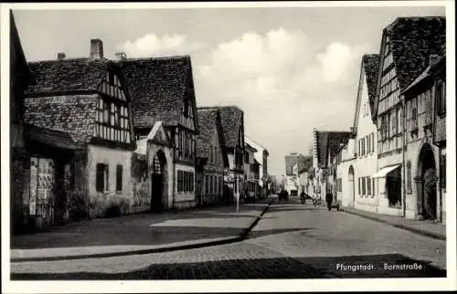 Ak Pfungstadt in Südhessen, Straßenpartie, Bornstraße