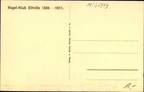 Ak Eltville am Rhein Hessen, Kegelclub 1886-1911, Gruppenbild