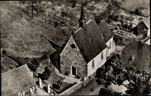 Ak Holpe Morsbach im Oberbergischen Kreis, Kirche, Vogelschau