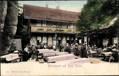 Ak Oybin in der Oberlausitz, Restaurant auf dem Berg