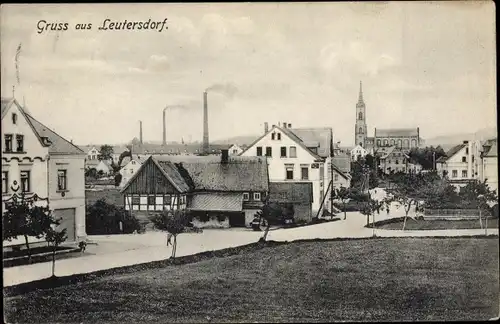 Ak Leutersdorf Oberlausitz, Blick auf den Ort