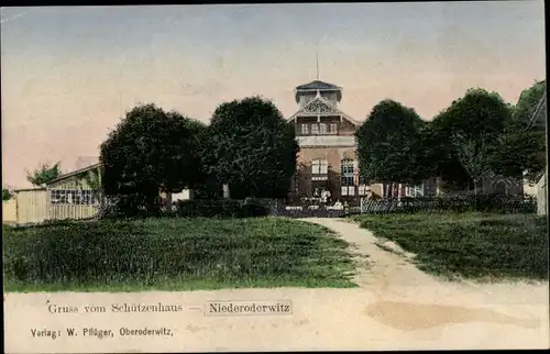 Ak Niederoderwitz Oderwitz in Sachsen, Schützenhaus