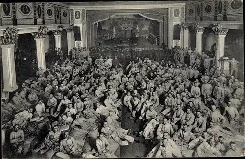 Ak Zittau in Sachsen, Massenquartier im Lindenhof Saal, deutsche Soldaten, I. WK