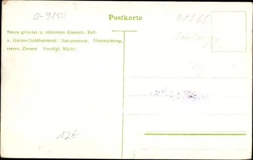 Ak Mitteldorf Stollberg im Erzgebirge, Gasthof Stadt Dresden, Außenansicht 