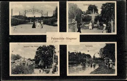 Ak Siegmar Chemnitz in Sachsen, Gasthaus Pelzmühle, Teichpartie