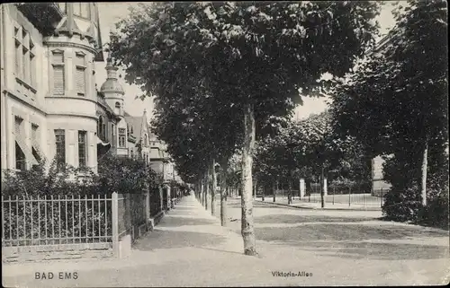 Ak Bad Ems an der Lahn, Viktoria Allee