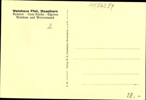 Ak Moselkern an der Mosel, Weinhaus Pfeil