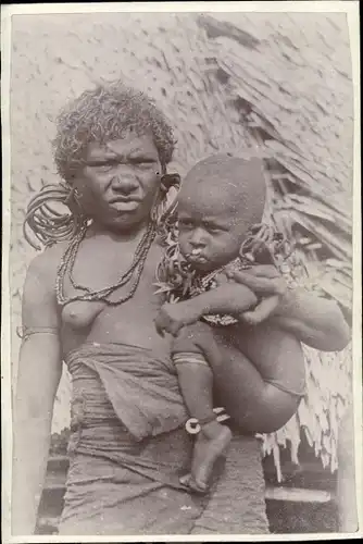 Foto Volkstypen, Afrikanische Frau mit Kleinkind