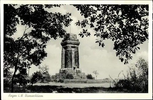 Ak Hagen in Westfalen, Bismarckturm