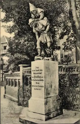 Ak Hildesheim in Niedersachsen, Huckauf Denkmal