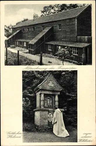 Ak Ockenheim in Rheinhessen, Kloster Jakobsberg, Notwohnung der Trappisten, betender Mönch