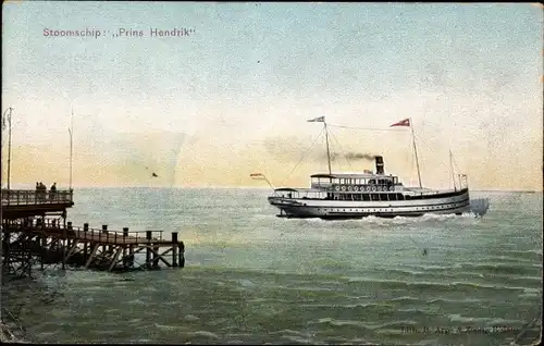 Ak Niederlande, Stoomschip Prins Hendrik, Fährschiff