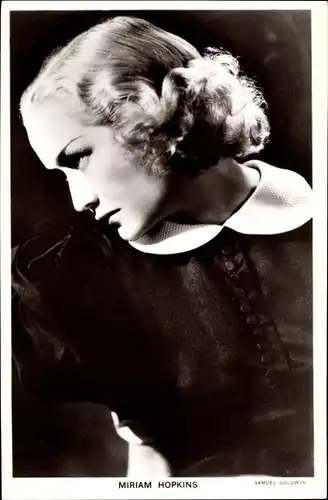 Ak Schauspielerin Miriam Hopkins, Portrait