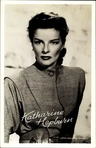 Ak Schauspielerin Katharine Hepburn, Portrait