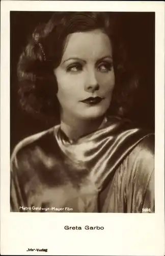 Ak Schauspielerin Greta Garbo, Portrait