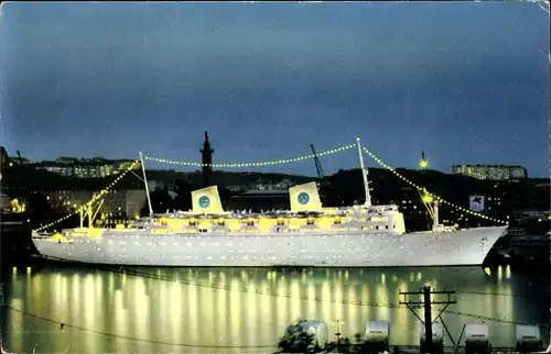 Ak Passagierschiff MS Gripsholm, Swedish American Line, SAL