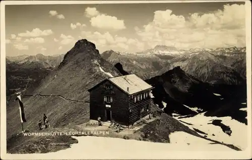 Ak Schruns in Vorarlberg, Wormser Hütte, Lechtaler Alpen, Landschaftspanorama