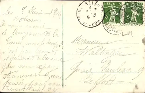 Ak Metzerlen Mariastein Kt. Solothurn Schweiz, Kloster, Kirche, Totalansicht