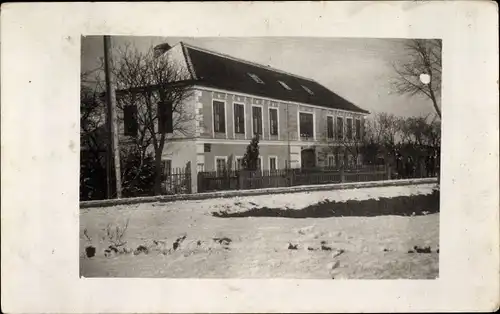 Foto Ak Dimling Niederösterreich ?, Ortschaft im Winter, 1941