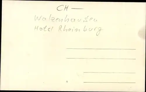 Foto Ak Walzenhausen Kanton Appenzell Ausserrhoden Schweiz, Hotel Rheinburg, Kirche