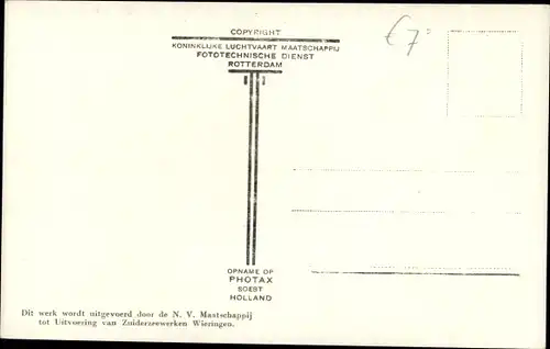 Ak Andijk Medemblik Nordholland Niederlande, Zuiderzeewerken, Voltooide proefpolder 1927