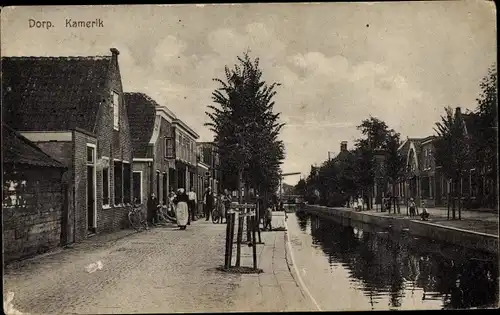 Ak Kamerik Utrecht Niederlande, Dorp, Straßenpartie, Fluss