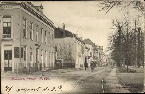 Ak Utrecht Niederlande, Maliebaan, Straßenpartie