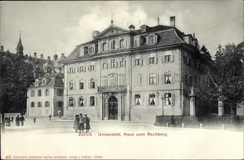 Ak Zürich Stadt Schweiz, Universität, Haus zum Rechberg