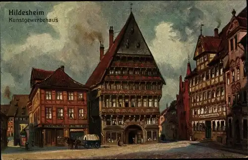Ak Hildesheim in Niedersachsen, Kunstgewerbehaus, Knochenhauer Amtshaus