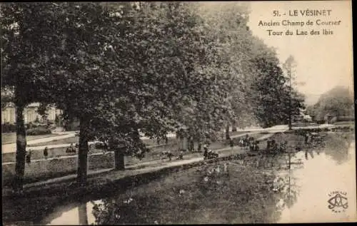 Ak Le Vésinet Yvelines, Ancien Champ de Courses, Tour du Lac des Ibis
