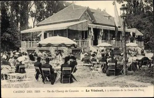 Ak Le Vésinet Yvelines, Casino des Ibis, Ile du Champ de Courses