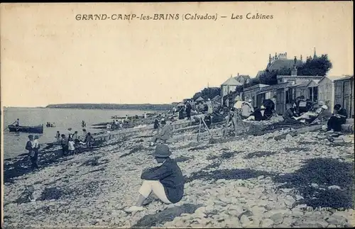 Ak Grandcamp les Bains Calvados, Les Cabines