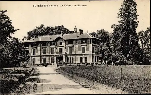 Ak Bussières Seine et Marne, Le Chateau de Sericourt