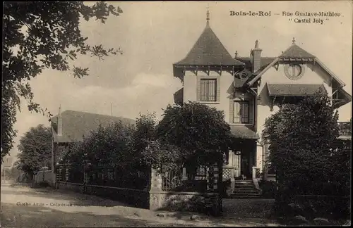 Ak Bois le Roi Seine et Marne, Rue Gustave Mathieu, Castel Joly