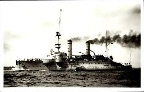 Foto Ak Deutsches Kriegsschiff, SMS Ägir, Kaiserliche Marine, Küstenpanzerschiff