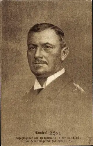 Ak Admiral Reinhard Scheer, Kommandant der Hochseeflotte, Skaggerag