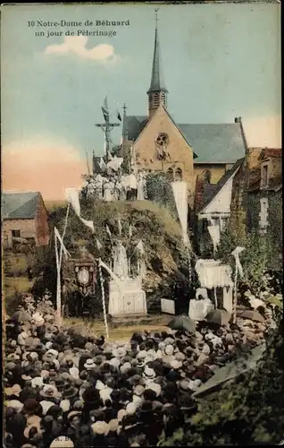 Ak Béhuard Maine-et-Loire, Notre Dame de Béhuard, Un jour de Pelerinage