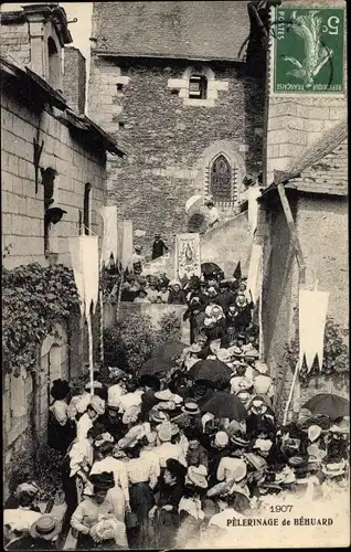Ak Béhuard Maine-et-Loire, Pelerinage 1907