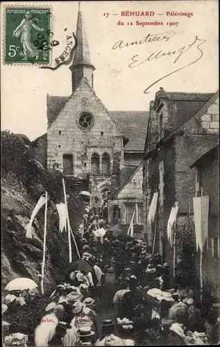 Ak Béhuard Maine-et-Loire, Pelerinage 1907