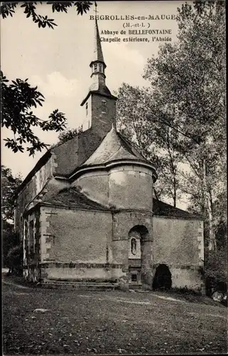 Ak Bégrolles en Mauges Maine et Loire, Abbaye de Bellefontaine, Chapelle exterieure