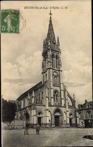 Ak Bécon Maine et Loire, L'Eglise